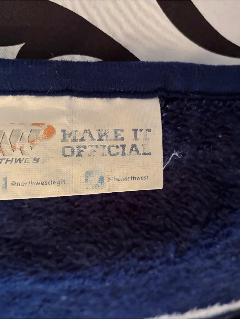 Navy and White Plush Dallas Cowboys Blanket